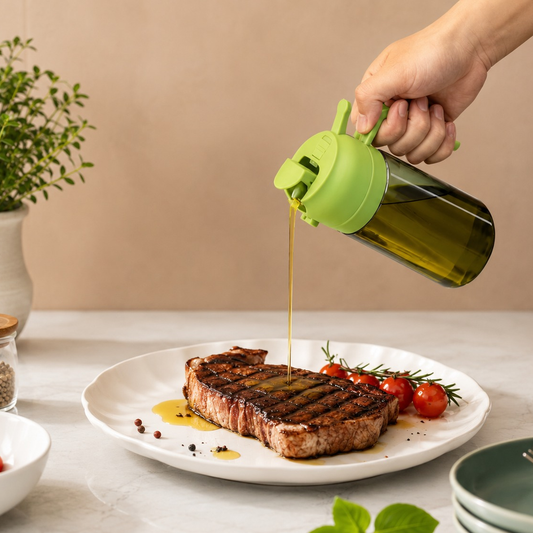 Homzo 2-in-1 Oil Sprayer & Dispenser Bottle